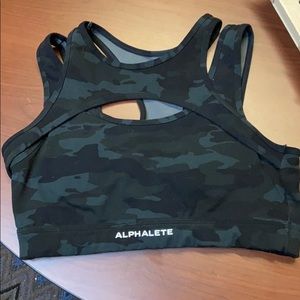 Alphalete Camo Key Hole Bra Size M